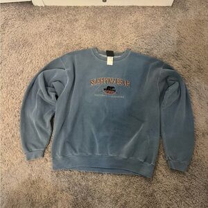 Sleeping Bear Men's Crewneck Sweater - Blue